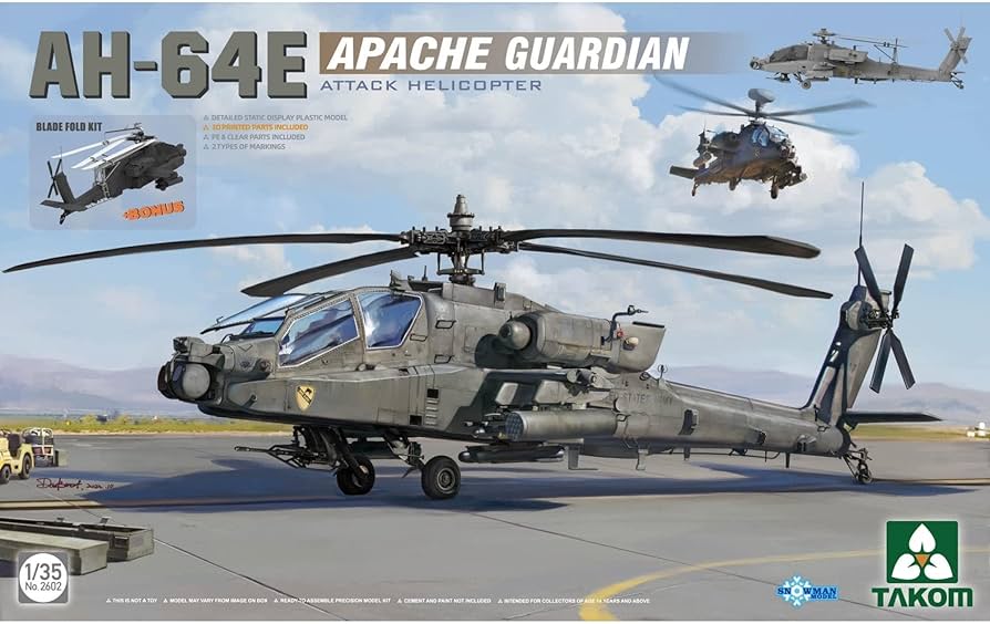 <font color=blue>1/35 AH-64D Apache GUARDIAN Attack Helicopter, Free Shipping By Air