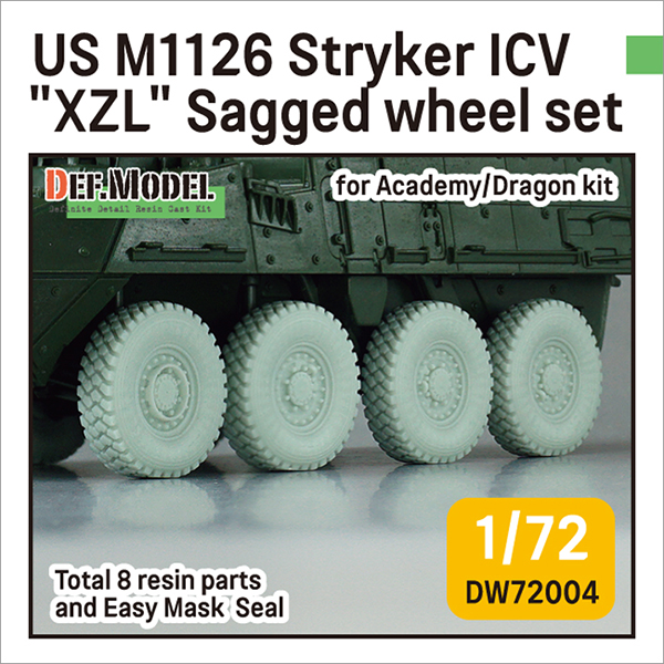 1/72 M1126 Stryker ICV  "XZL"  Sagged Wheel Set, Free Shipping By Air