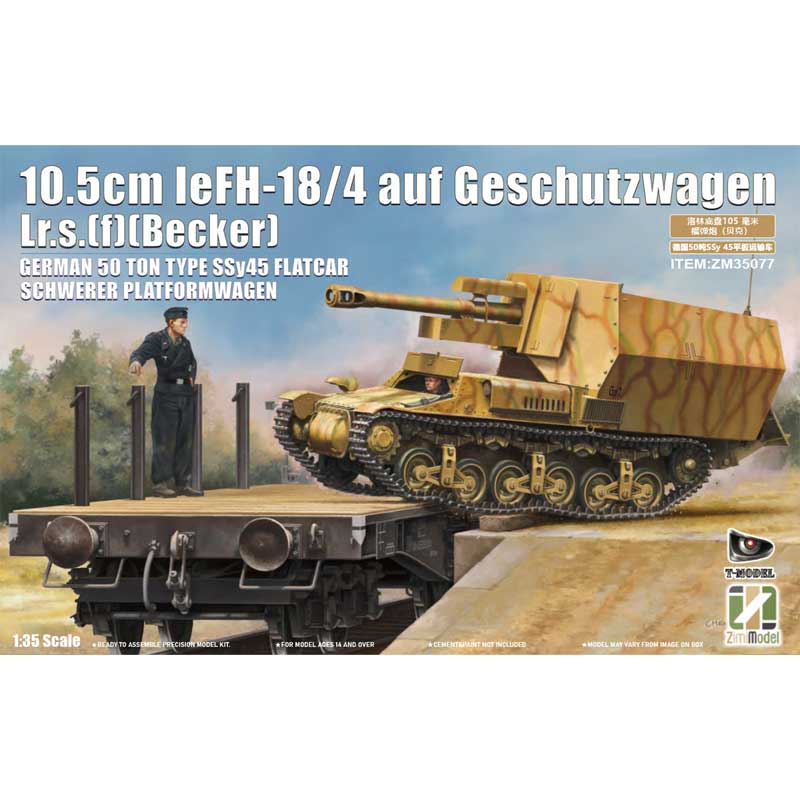 1/35 10.5cm leFH-18/4 auf Geschutzwagen w/Platformwagen