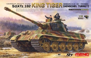 <font color=blue>1/35  Sd.Kfz.182 King Tiger Henschel Type w/2 Figures +Metal Barrel