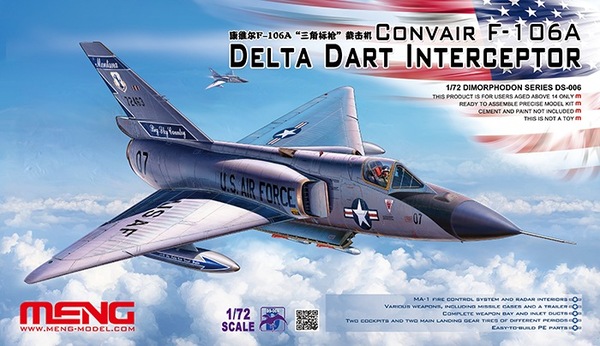 <font color=blue>1/72 CONVAIR F-106A DELTA DART INTERCEPTOR, Free Shipping By Air