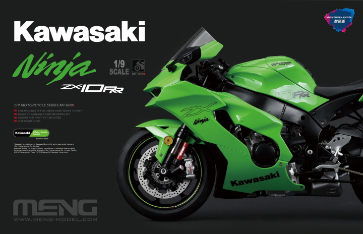 <font color=blue> 1/9 Kawasaki Ninja ZX-10RR, Pre Colored Edition, Free Shipping By Air