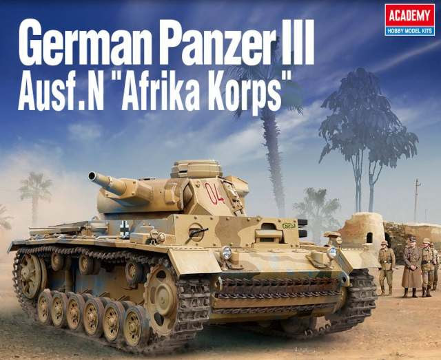 1/35 German Panzer III Ausf.N "Afrika Korps" , Free Shipping By Air