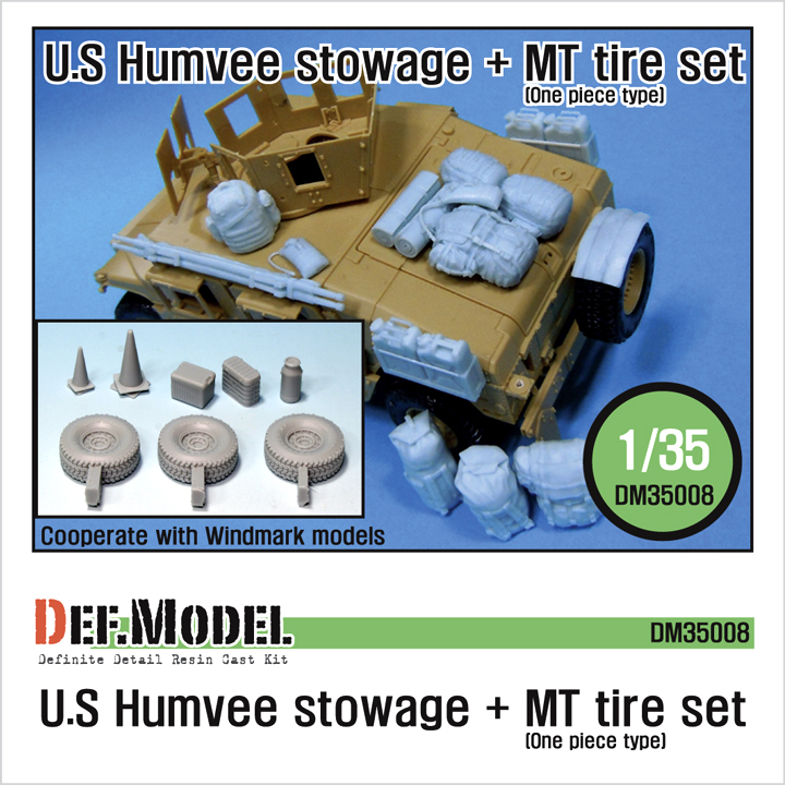 1/35 U.S. Humvee Stowage +MT Tire Set, Free Shipping By Air