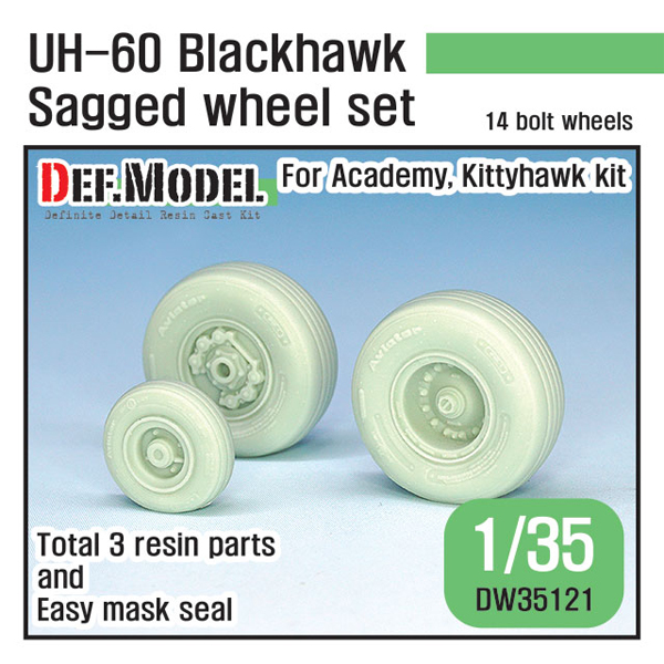 1/35 UH-60 Blackhawk Sagged Wheel Set, Free Shipping By Air