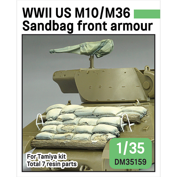 1/35 WWII US M10/M36 Sandbag Front Armour, Free Shipping By Air