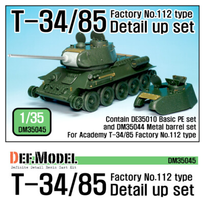 1/35 T-34/85 Factory No.112 Type  Detail Up Set, Free Shipping By Air