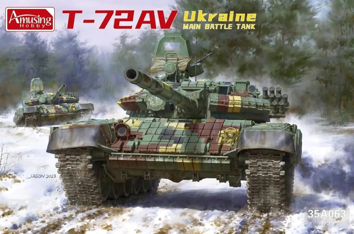 <font color=blue> 1/35 T-72AV Ukrain MBT, Free Shipping By Air