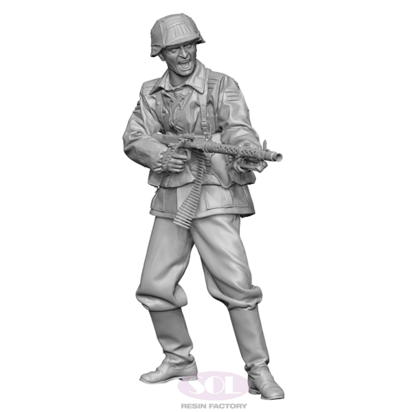 1/35 WWII German Infantry MG 34 Gunner,  Resin Figure