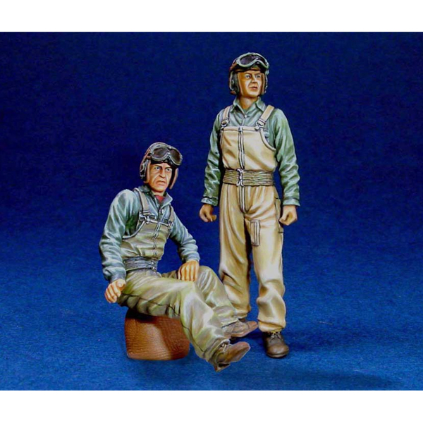 1/35 WWII US Tank Crew Set, Free Shipping By Air
