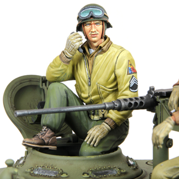 1/35 WWII U.S. Army M4A3E8 Commander, Resin Figure