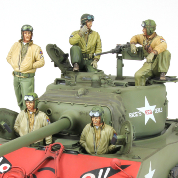 1/35 WWII U.S. Army M4A3E8 Crew Set, Resin Figure