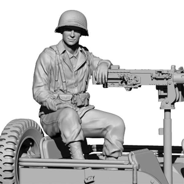 1/35 WWII U.S. Army Cal.50 Gunner, Resin Figure