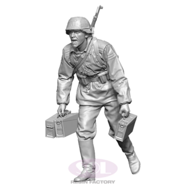 1/35 WWII German  MG34 Machine Gun Ammunition, Resin Figure