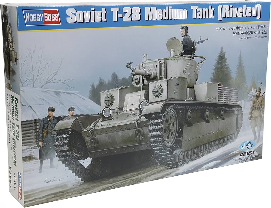 1/35 Soviet T-28 Medium Tank,  Free Shipping By Air