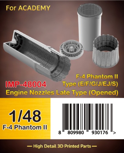 1/48 F-4 Phantom II Nozzles Late Type (Opened) For Academy, Free Shipping By Air