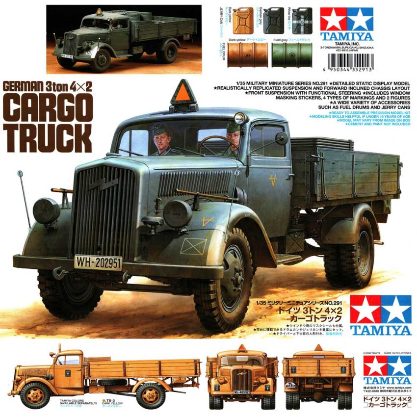 1/35 German 3ton 4X2 Cargo Truck :TA35291