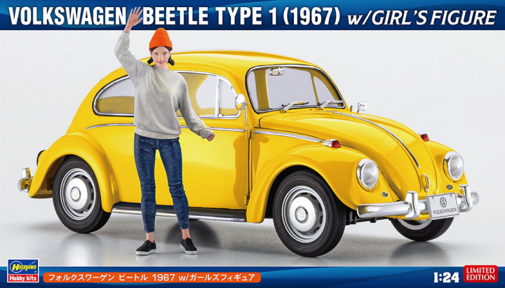 <font color=blue> 1/24 Volkswagen Beetle Type 1967 w/Figure (Limited Edition)