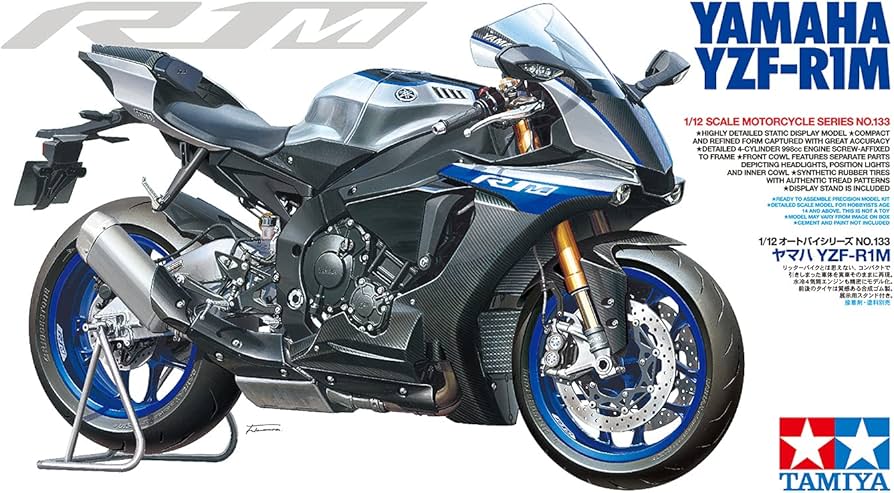 1/12 YAMAHA YZF-R1M, Free Shipping By Air :TA14133