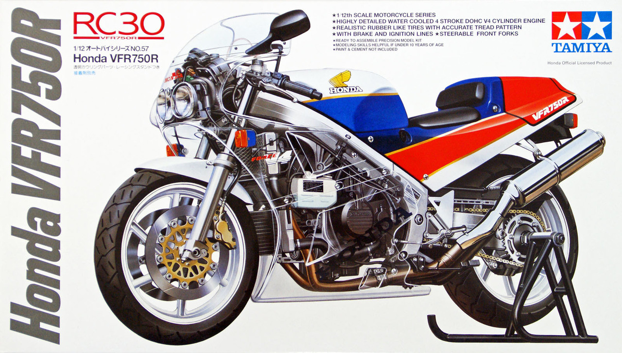 1/12 HONDA VFR 750R, Free Shipping By Air :TA14057
