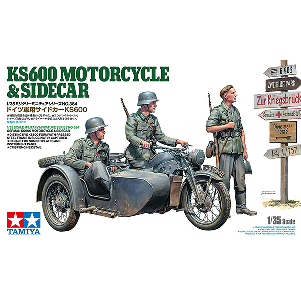 1/35 German KS600 Motorcycle & Sidecar :TA35384