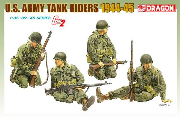1/35 US Army Tank Riders 1944-45, Free Shipping By Air