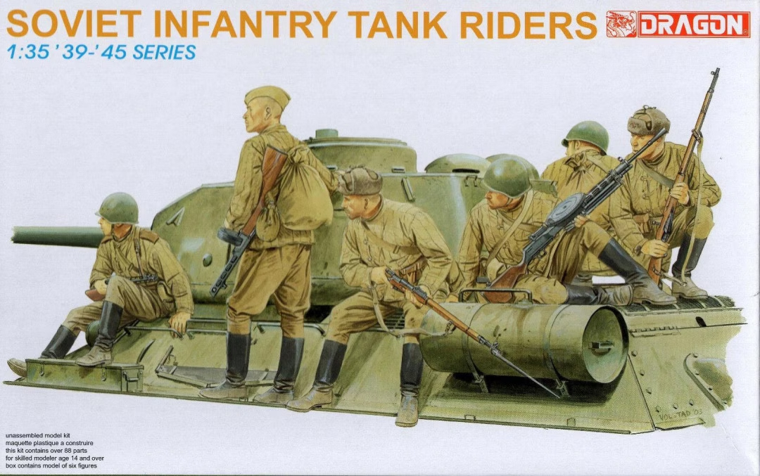 1/35 Soviet Tank Riders, Free Shipping By Air