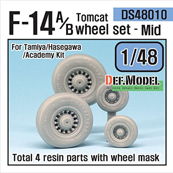 1/48 F-14 A/B Tomcat Wheel  Set Mid, Free Shipping By Air