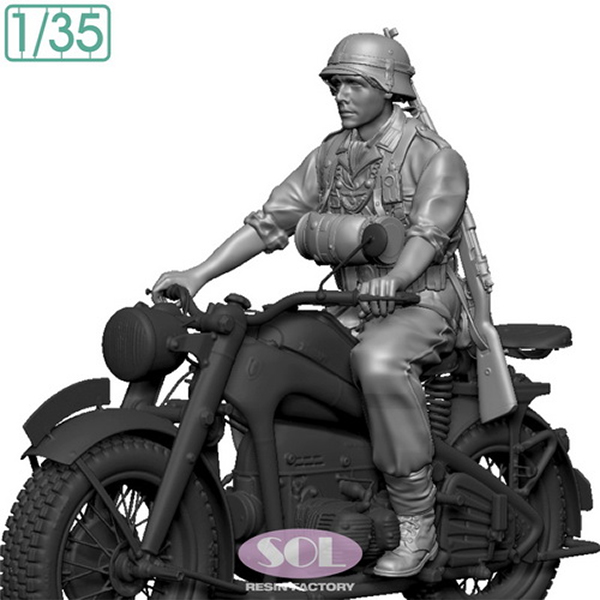 1/35 Rider 1 for WWII German Motorcycle KS750, Free Shipping By Air