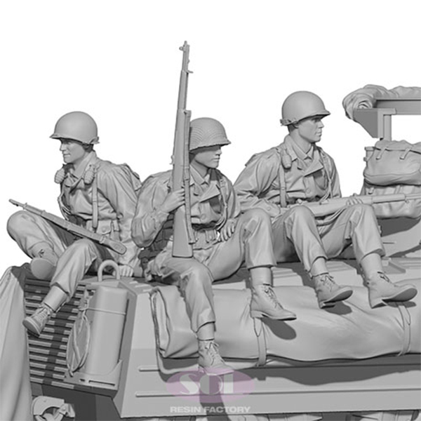 1/35 WWII U.S. Army Rifleman Set, Free Shipping By Air