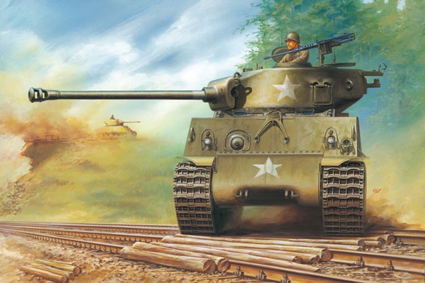 <font color=blue>1/35 M4A3E2 Sherman Easy Eight w/T66 Tracks ,Free Shipping By Air