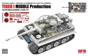  <font color=blue>1/35 German Tiger I Mid Production 2 in1 w/Full Interior & Clear Parts & Workable Track</font> 